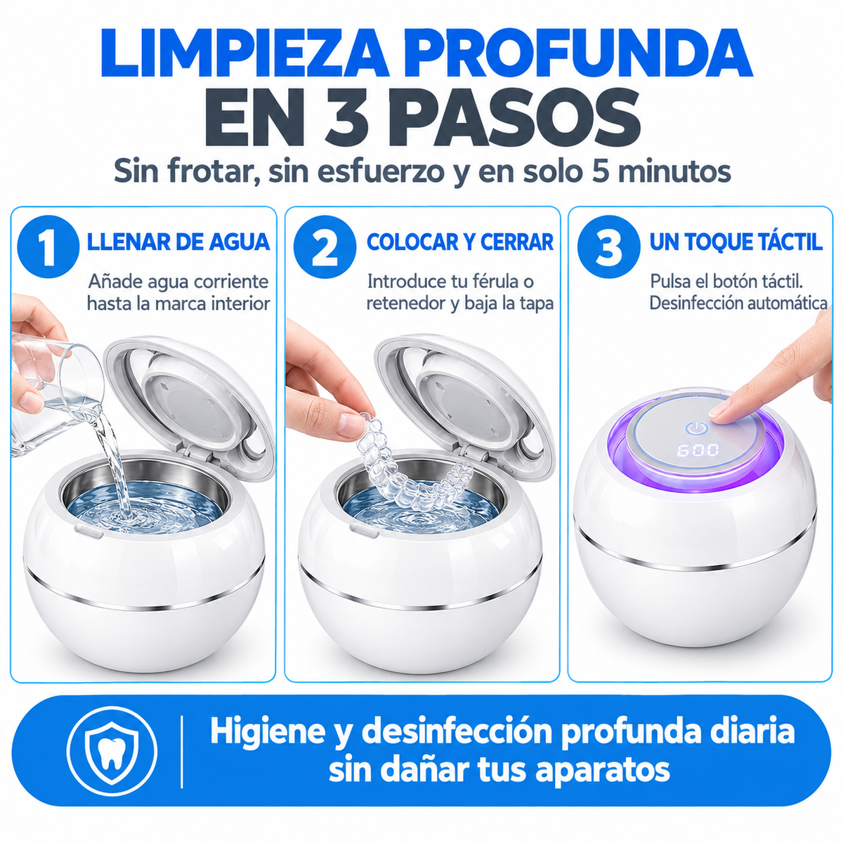 Limpiador Dental Ultrasónico UV