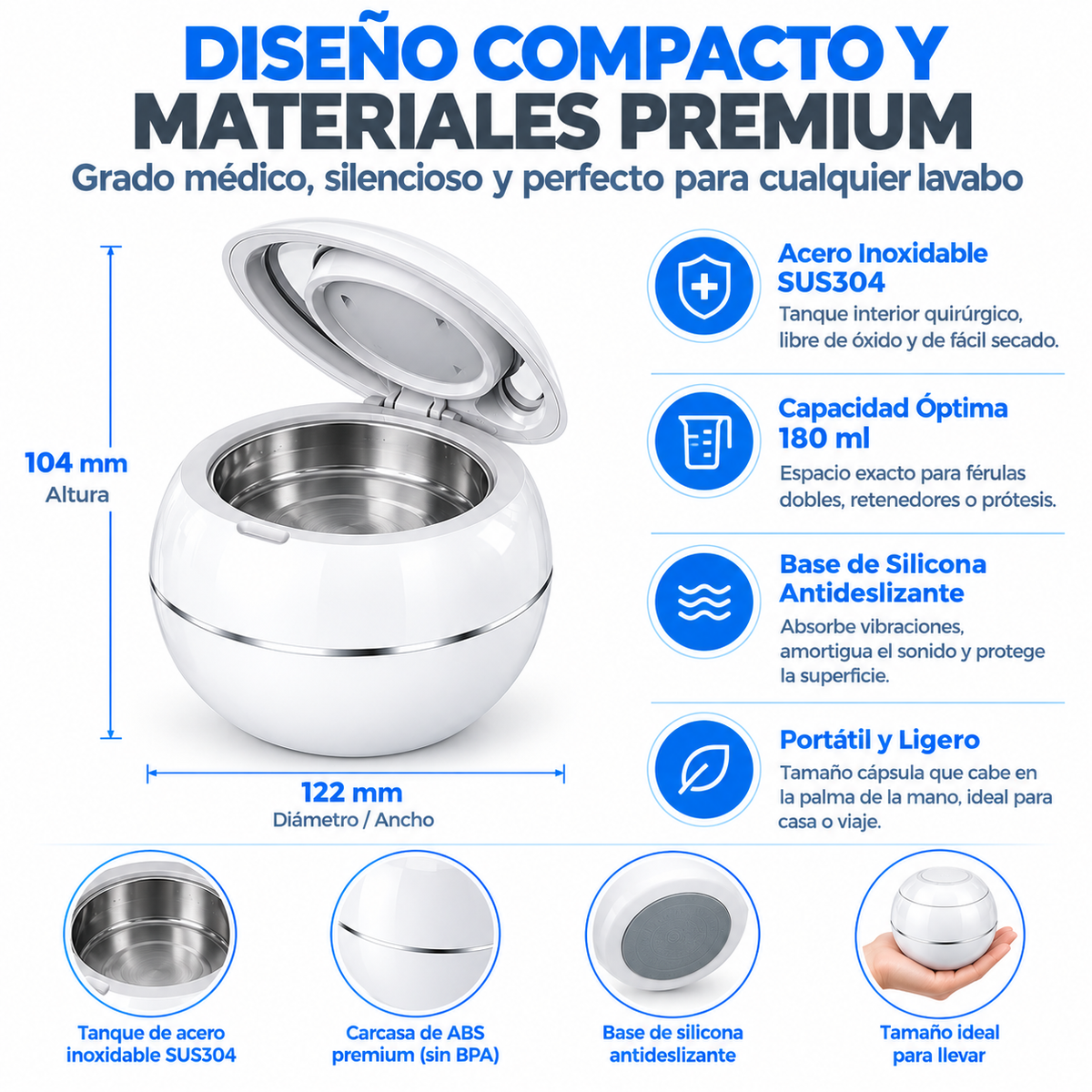 Limpiador Dental Ultrasónico UV